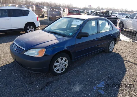 2003 Honda Civic Ex z USA, uszkodzony, nr VIN 2HGES26863H537367